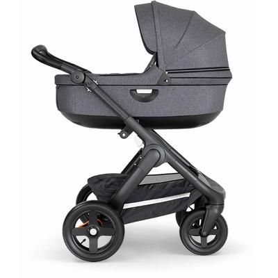 Stokke Trailz All-Terrain Stroller & Carrycot - Black/Black Melange