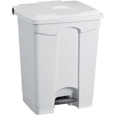 Poubelle Agroalimentaire Plastique À Pédale 45 L Coloris Blanc - Manutan Expert
