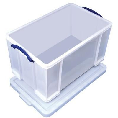 Bac De Rangement Plastique + Couvercle 84l B Lanc Résistant - Really Useful Products