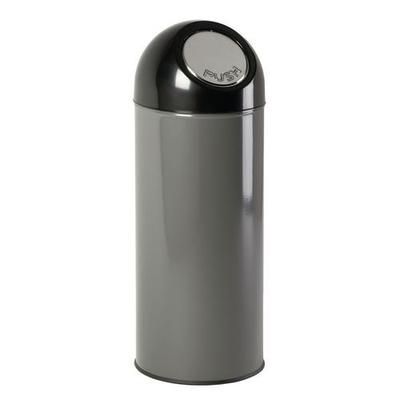 Poubelle Bullet Avec Liner 55l Gris Métallisé - V-Part