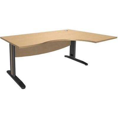 Bureau Asymétrique Piètement Métal À Droite 160 Cm T.1316 - Manutan Expert