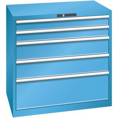 Armoire 5 Tiroirs 1023x725x1000mm-charge 75kg-bleu Clair - Lista