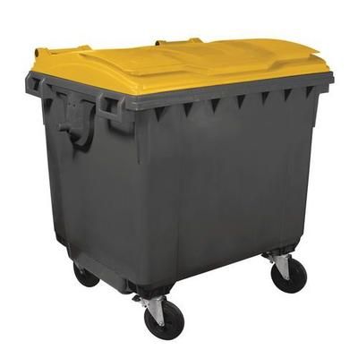 Conteneur - Corps Gris Er Couvercle Jaune - Mobil Plastic