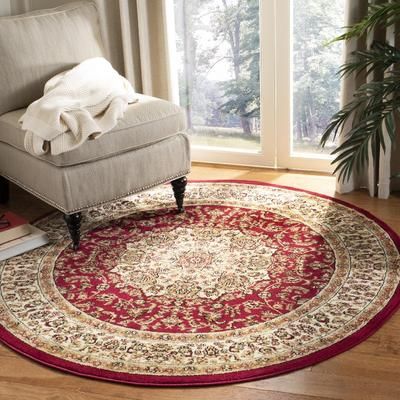 "Lyndhurst Collection 5'-3" X 5'-3" Round Rug in Multi And Beige - Safavieh LNH221C-5R"