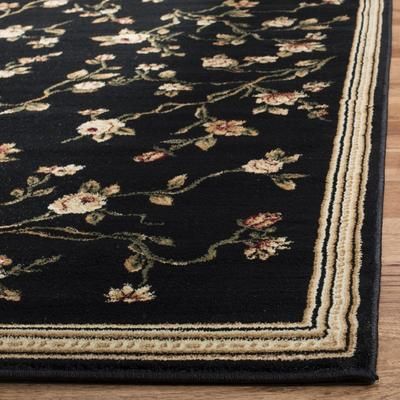 "Lyndhurst Collection 3'-3" X 5'-3" Rug in Black And Ivory - Safavieh LNH218A-3"