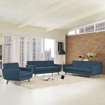 Engage Sofa Loveseat and Armchair Set of 3 EEI-1349-AZU