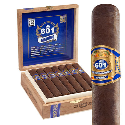 601 Blue Label Box-Pressed Robusto Maduro - Box of 20
