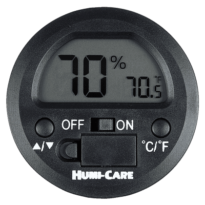 Humi-Care Black Ice Digital Hygrometer - Black