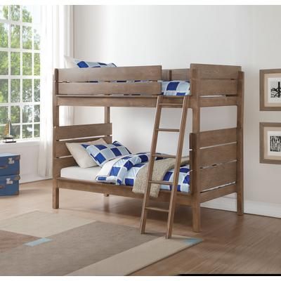 Ranta Twin/Twin Bunk Bed in Antique Oak - Acme Furniture 37400