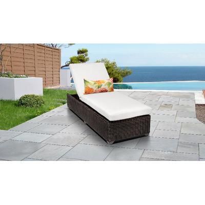 Venice Chaise Outdoor Wicker Patio Furniture in Sail White - TK Classics Venice-1X-White