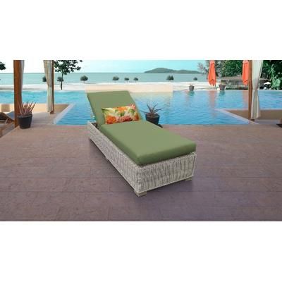 Coast Chaise Outdoor Wicker Patio Furniture in Cilantro - TK Classics Coast-1X-Cilantro