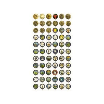 ASP State Seal Logo Leverage Cap & G1 Key Brass - Indiana 75454