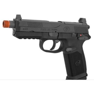 FN Herstal Licensed FNX-45 Tactical Airsoft Gas Blowback Pistol by VFC Black Small 200508 - CB3A-FNS-BK01