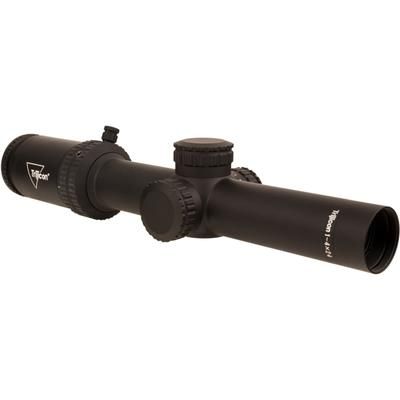 Trijicon Credo CR424 1-4x24mm LPVO Rifle Scope 30 mm Tube Second Focal Plane Black Red MRAD Ranging Reticle Mil Rad Adjustment 2900011