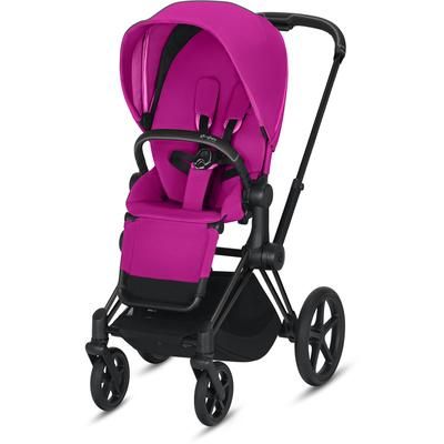 Cybex ePriam Electronic Assist Stroller - Matte Black/Fancy Pink