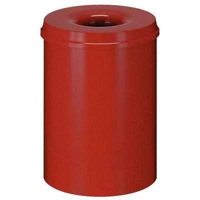 Poubelle Métal Résistant Au Feu - 110 L Rouge - Vepabins