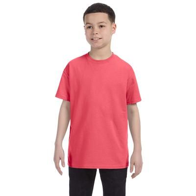 Gildan G500B Youth Heavy Cotton T-Shirt in Coral Silk size XL 5000B, G5000B