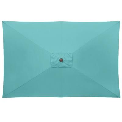 6' x 10' Oversized Rectangular Umbrella by BrylaneHome in Haze 6.5' x 10' Heavy Duty Fade-Resistant w/ Easy-Turn Crank