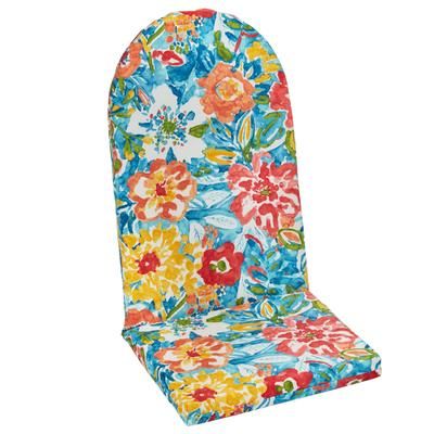 BH Outdoor Performance Adirondack Chair Cushion by BrylaneHome in Poppy Blue Patio Seat Padding