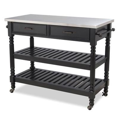 Savannah Kitchen Cart by Homestyles in Black