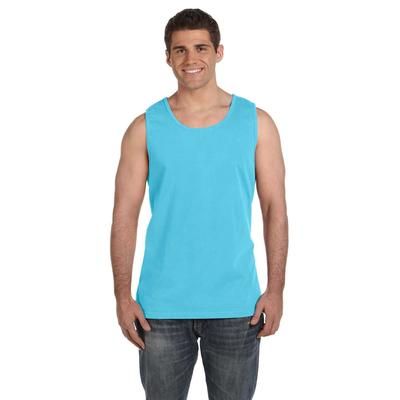 Comfort Colors C9360 Heavyweight Ring Spun Tank Top in Lagoon size Small | Cotton CC9360, 9360