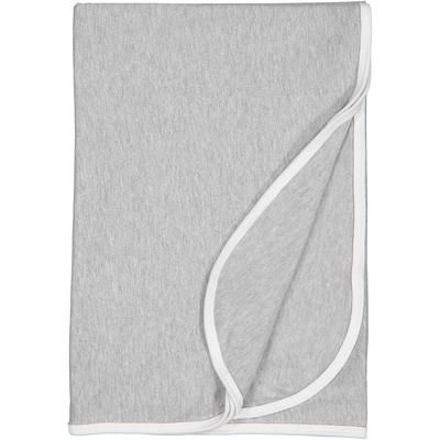 Rabbit Skins 1110 Infant Premium Jersey Blanket in Heather/White | Cotton LA1110