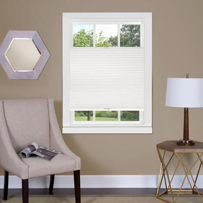 Wide Width Top Down-Bottom Up Cordless Honeycomb Cellular Shade by Achim Home Décor in White (Size 39" W 64" L)