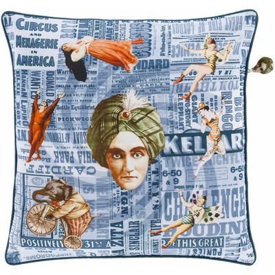Hunterview 22" Square Modern Cotton Grass Green/Blue/Coral/Ice Blue/Peach/Wheat/Peach/Lime Green Throw Pillow - Boutique Rugs