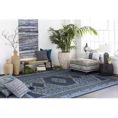 Lorimor 13"L x 19"W Modern Cotton Deep Teal/Teal Lumbar Pillow - Boutique Rugs