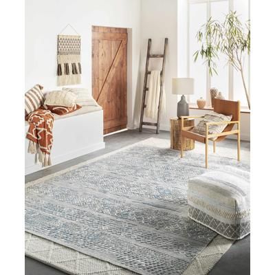 Ensley 2' x 3' Pale Blue/Medium Gray/Light Gray/Dusty Sage/Tan/PaleBlue/MediumGray/DustySage/LightGray/Pale Blue/Medium Gray/Light Gray Area Rug - Boutique Rugs