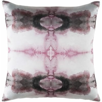 Maghera 20" Square Modern Silk Light Gray/Burgundy/Grass Green/Dark Green/Mauve/Sage/Lime Green/Green Throw Pillow - Boutique Rugs