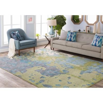 Encino 18" Square Traditional Cotton Charcoal/Navy/Ivory/Light Blue/Teal Throw Pillow - Boutique Rugs