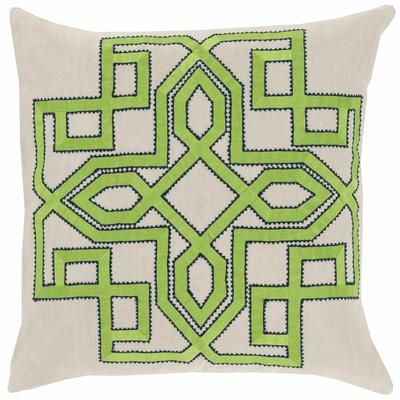 Flexbury 22" x 22" Traditional Dark Blue/Light Beige/Light Green/Navy/Peach Throw Pillow - Boutique Rugs