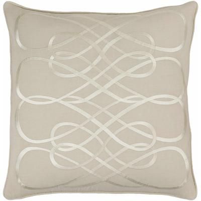 Highton 22" Square Modern Beige/Light Beige/Peach Throw Pillow - Boutique Rugs