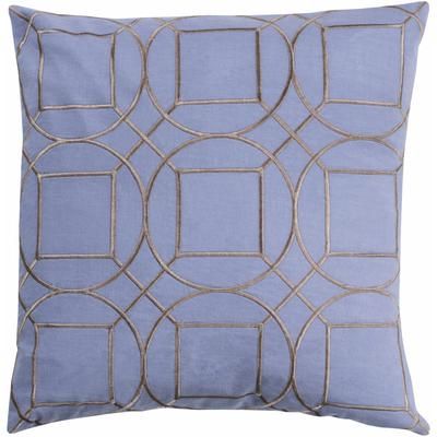Keresley 18" Square Traditional Medium Gray/Blue Throw Pillow - Boutique Rugs