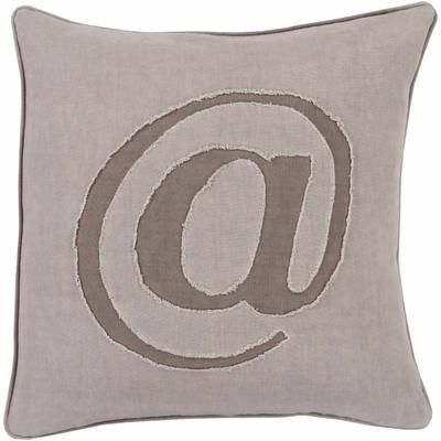 Diamantina 18" Square Cottage Charcoal/Light Gray Throw Pillow - Boutique Rugs