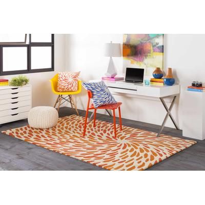 Grenola 22" Square Modern Dark Blue/Ivory/Blue/Navy Throw Pillow - Boutique Rugs