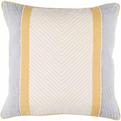 Hawthorndene 22" Square Cotton Beige/Light Gray/Tan/Light Beige/Slate/Peach/Slate Blue Throw Pillow - Boutique Rugs