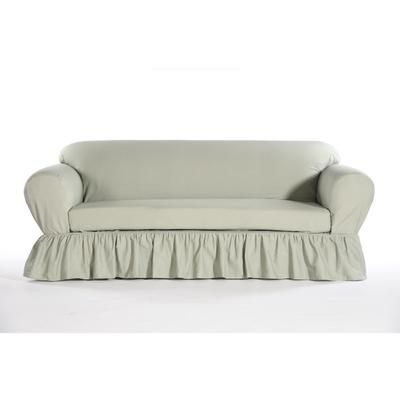 Ruffled 2-Pc. Slipcover by Classic Slipcovers in Green (Size SOFA)