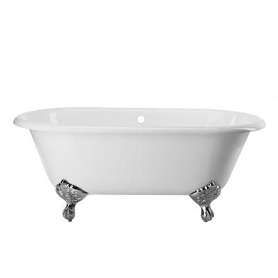 Randolph Morris Kensington 66 Inch Cast Iron Double Ended Clawfoot Tub - No Faucet Drillings RM66DE0C