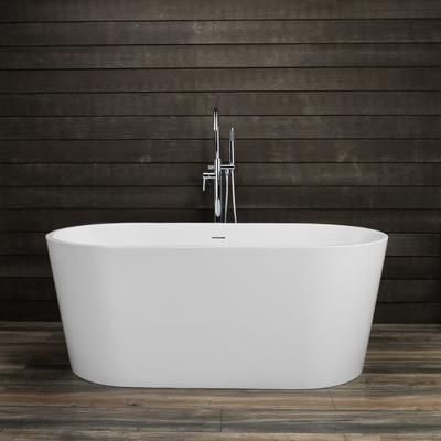 Randolph Morris Chloe 67 Inch Acrylic Double Ended Freestanding Tub and Faucet Package SAVINGSPACKAGE37-CP