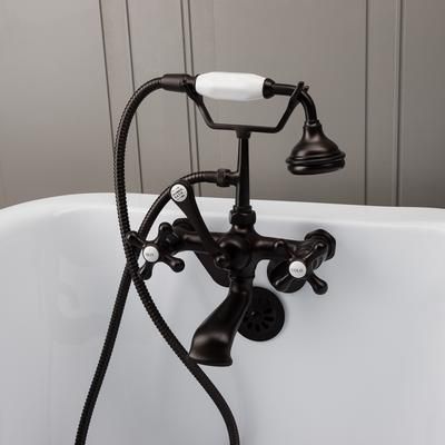 Randolph Morris Low Spout British Telephone Clawfoot Faucet W/ Handshower RM146ORB
