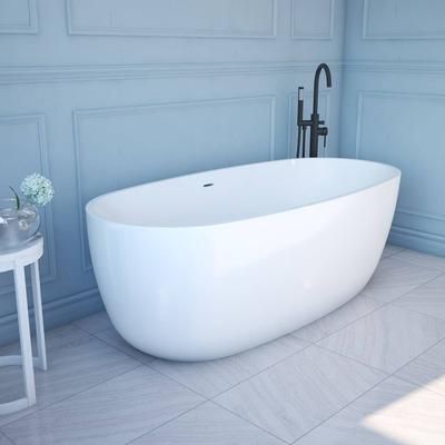 Randolph Morris ZOEY 67 Inch ACRYLIC DOUBLE ENDED FREESTANDING TUB - NO FAUCET DRILLINGS RMBP24-ORB