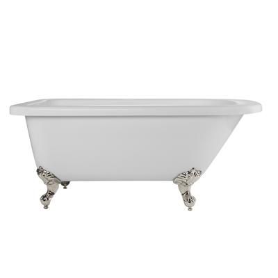 Randolph Morris Savanna 59 Inch Acrylic Classic Clawfoot Tub - Wall Faucet Drillings RMA60RT3WRBPN