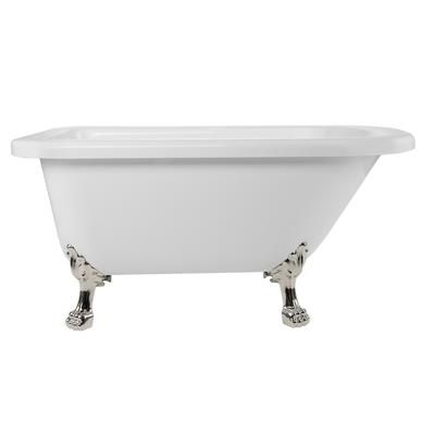 Randolph Morris Stratford 59 Inch Acrylic Classic Clawfoot Tub - Rim Faucet Drillings - Lion Paw Feet RMA60RT7WLPPN