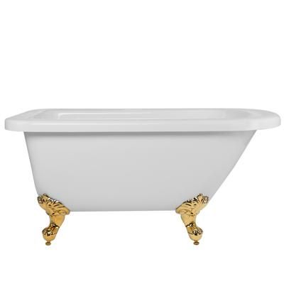 Randolph Morris Savanna 59 Inch Acrylic Classic Clawfoot Tub - Rim Faucet Drillings - Ball & Claw Feet RMA60RT7WRBS