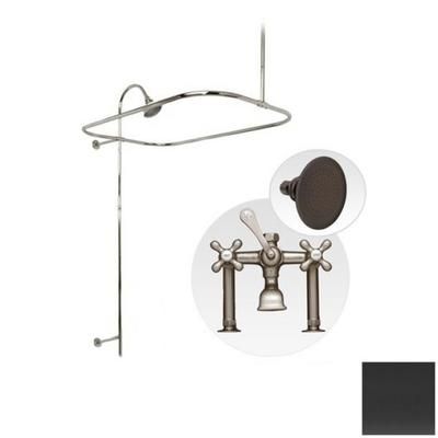 Randolph Morris Deck Mount Clawfoot Tub Shower Enclosure with Faucet and Watering Can Showerhead RM739W-60ORB