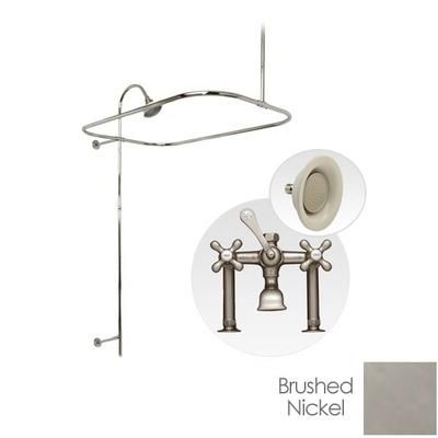 Randolph Morris Deck Mount Clawfoot Tub Shower Enclosure with Faucet and Sunflower Showerhead RM739S-60BN