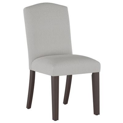 Stripe Back Dining Chair by Skyline Furniture in Charcoal