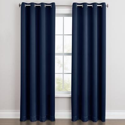 Wide Width BH Studio Room-Darkening Grommet Panel by BH Studio in Sapphire (Size 54" W 95" L) Window Curtain